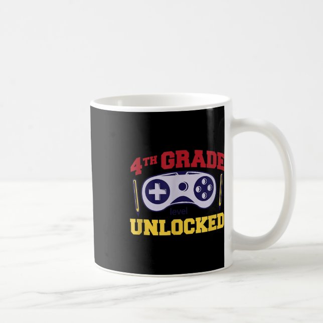 Mug Jeu vidéo débloqué niveau 4e année de retour à l'é (Droite)