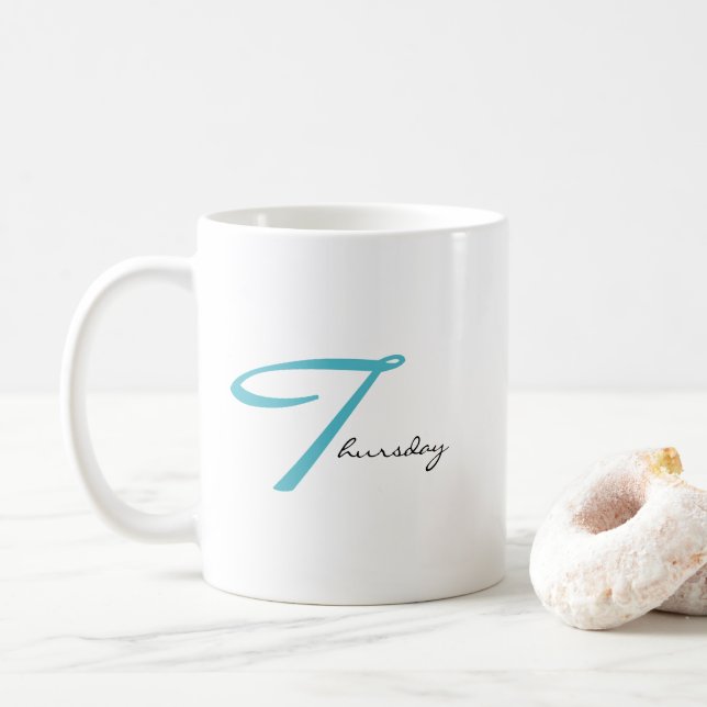 Mug Jeudi de gratitude Affirmation esthétique (Avec donut)