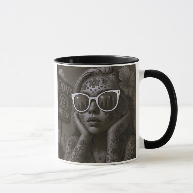 Mug Jeune fille en vacances (Droite)