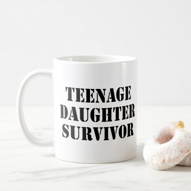 Mug Jeune fille Survivant (Avec donut)