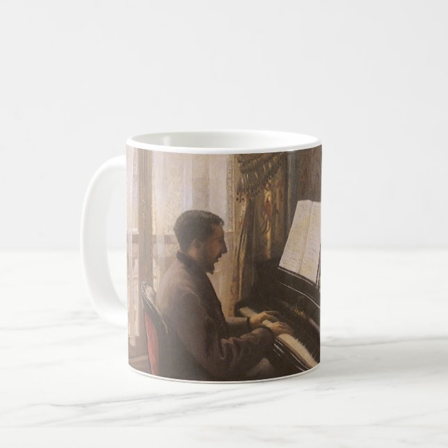 Mug Jeune homme jouant au piano par Gustave Caillebott (Devant gauche)