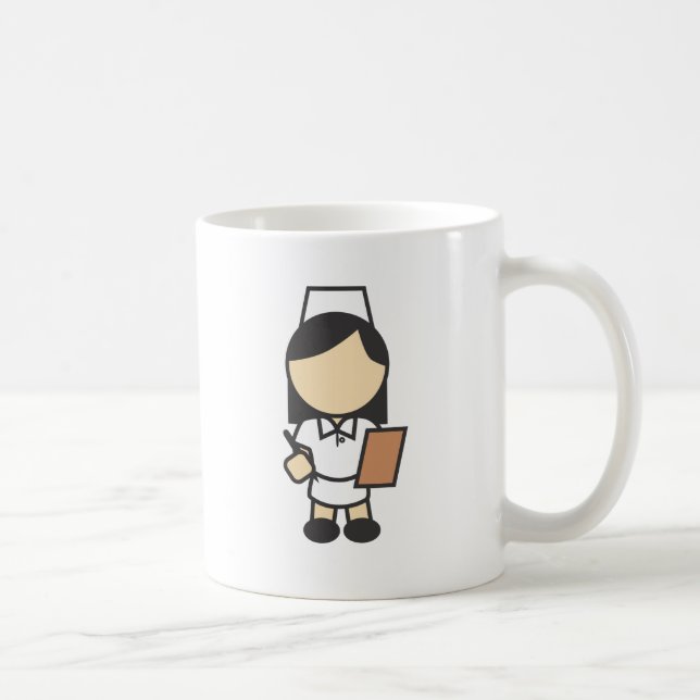 Mug Jeune icône femelle d'infirmière (Droite)