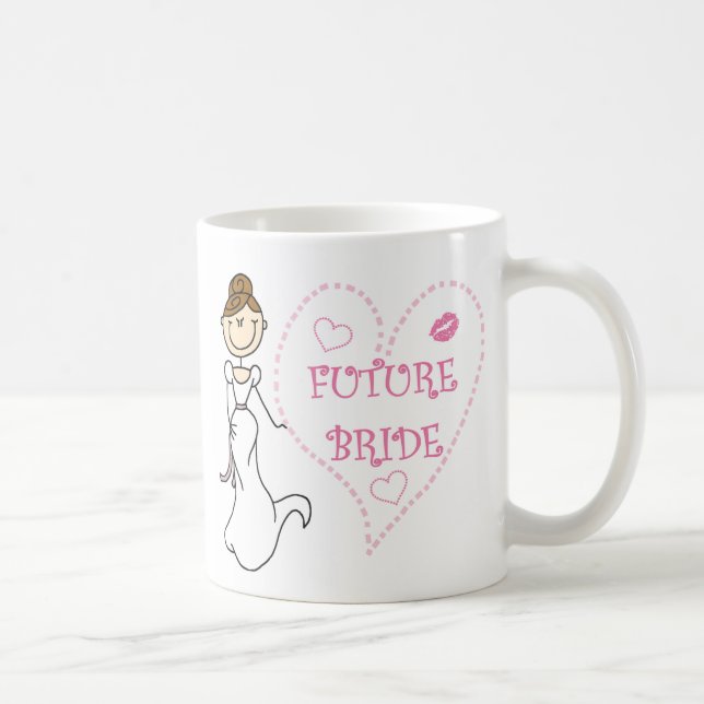 Mug Jeune mariée d'avenir de brune (Droite)