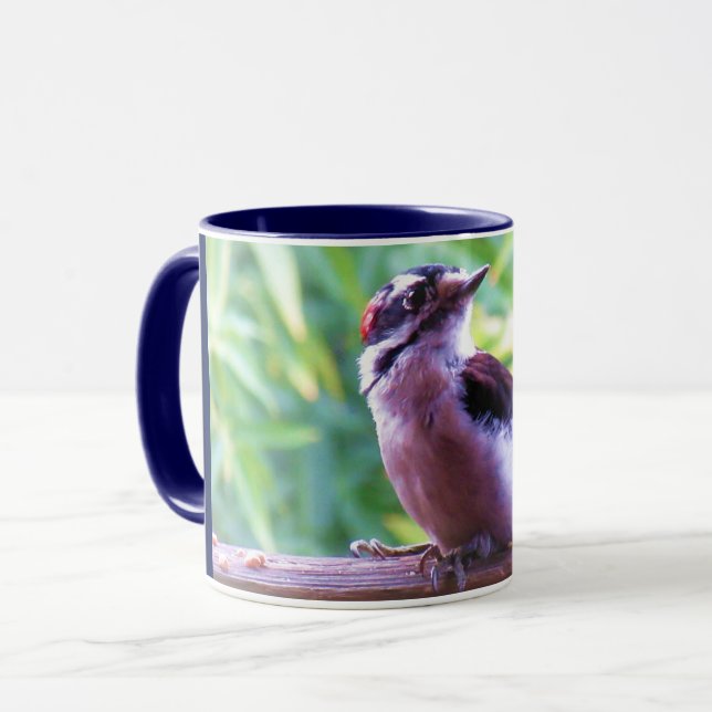 Mug Jeune Pic mineur mâle sur une rampe (Devant gauche)