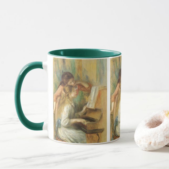 Mug Jeunes filles au piano par Pierre Renoir (Avec donut)