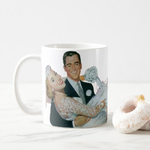 Mug Jeunes mariés de mariage vintage, mariée et mari h