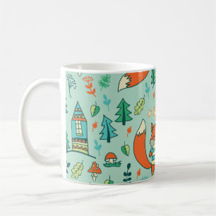Mug Jeunes Renards : Motif sans couture pour enfants.