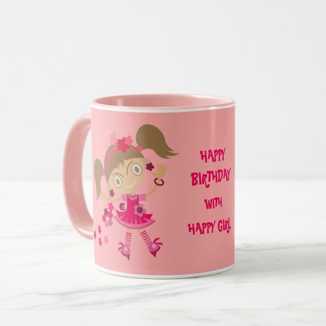 MUG JEUX DON DE FILLE ANNIVERSAIRE (Devant gauche)