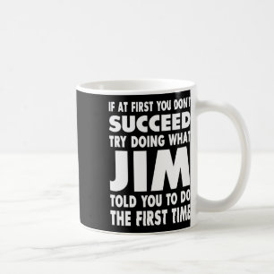 Mug Jim Nom Blague de Noël Personnalisée Anniversaire