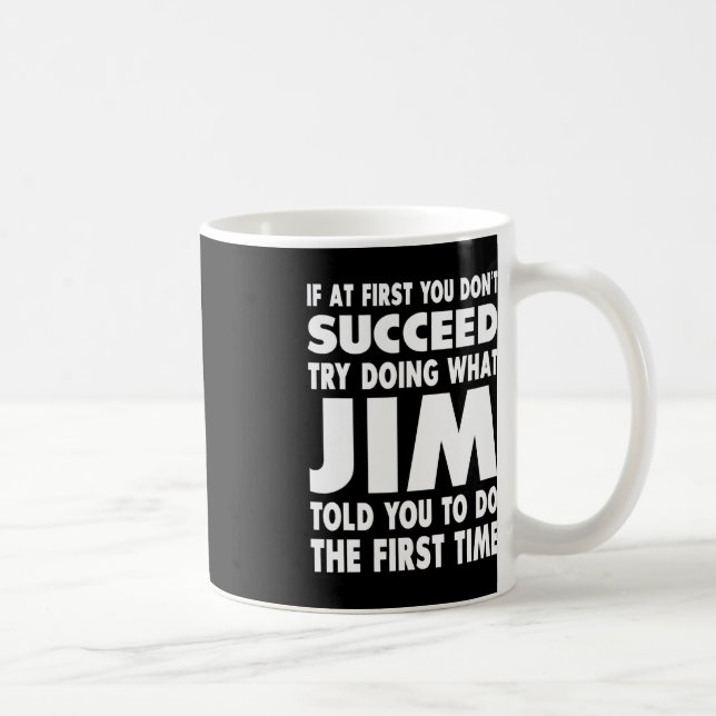 Mug Jim Nom Personnalisé Anniversaire Amusant Noël Pla (Droite)