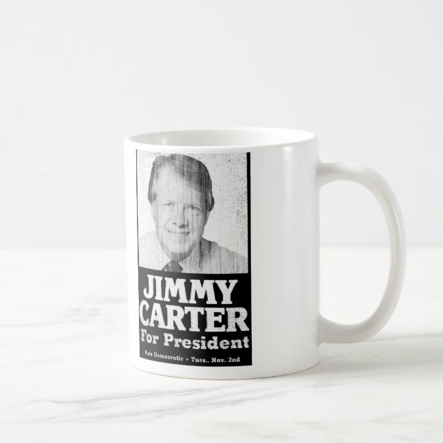 Mug Jimmy Carter a affligé noir et blanc (Droite)