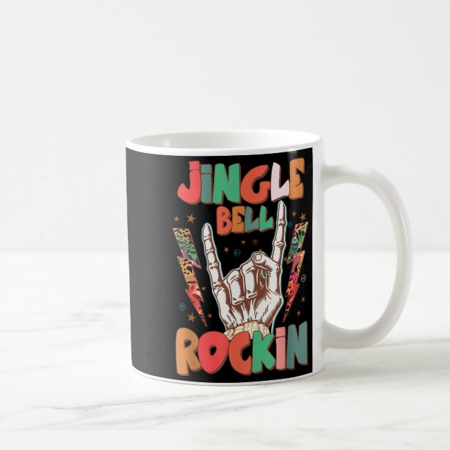 Mug Jingle Bell Rockin Groovy Retro Christmas Xmas Ske (Droite)