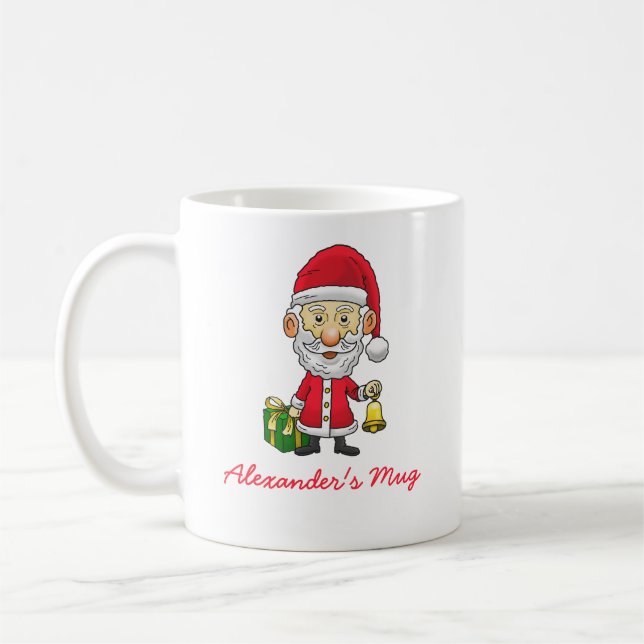 Mug Jingle Bells avec le Père Noël (Gauche)