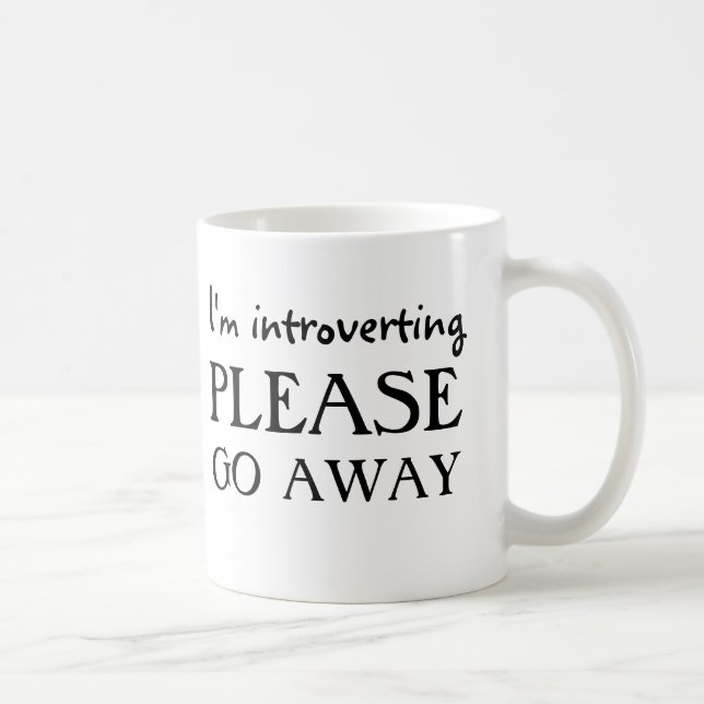 Mug J'introverting, veuillez partir (Droite)