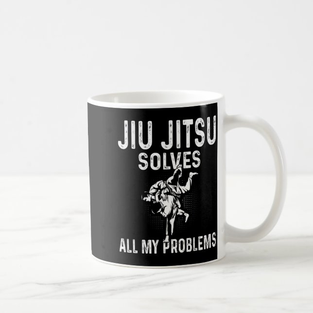 Mug Jiu Jitsu résout les problèmes - Drôle de Jiu Jits (Droite)