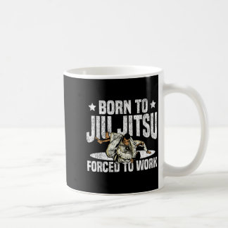 Mug Jiu Jitsu Vintage Né pour le Jiu Jitsu Obligé de T