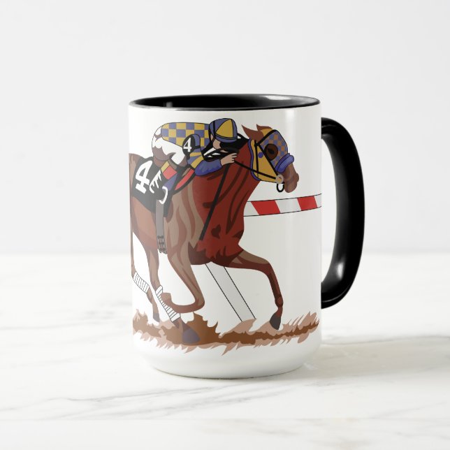 Mug Jockey Sur Hippocampe (Devant droit)