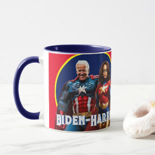 Mug Joe Biden et Kamala Harris en super-héros