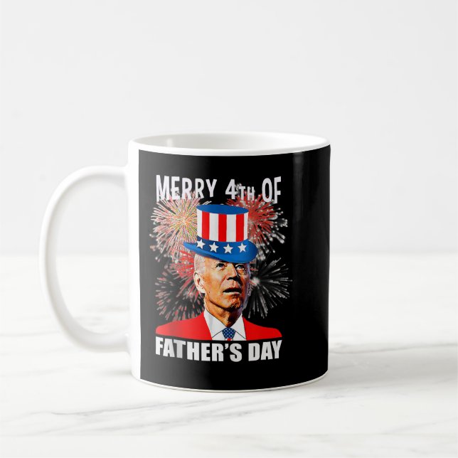 Mug Joe Biden Merry 4th Of Fête des pères Funny 4th of (Gauche)
