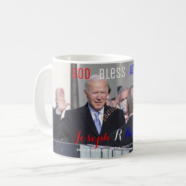Mug Joe Biden prêtant serment 20 janvier (Devant gauche)