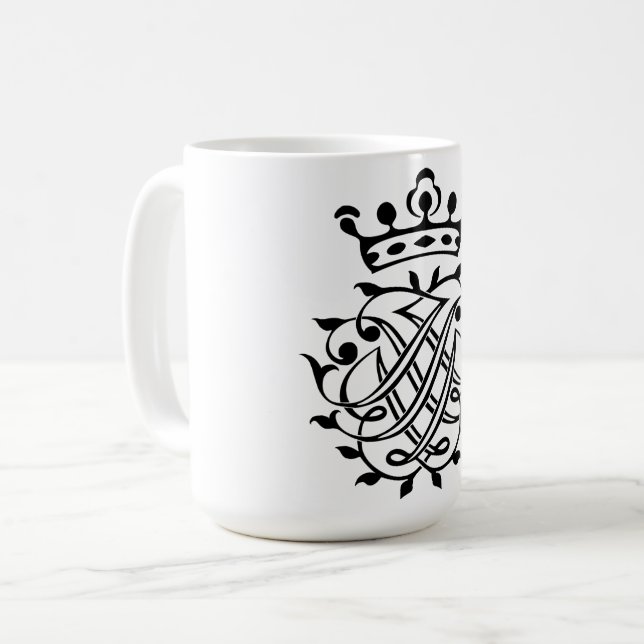 Mug Johann Sebastian Bach Crest Monogramme Insignia (Devant gauche)