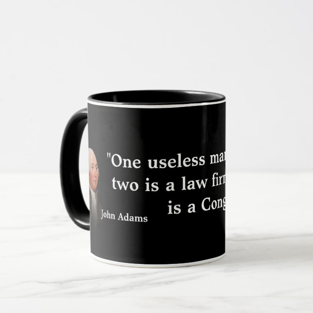 Mug John Adams Citation Sur Le Congrès (Devant gauche)