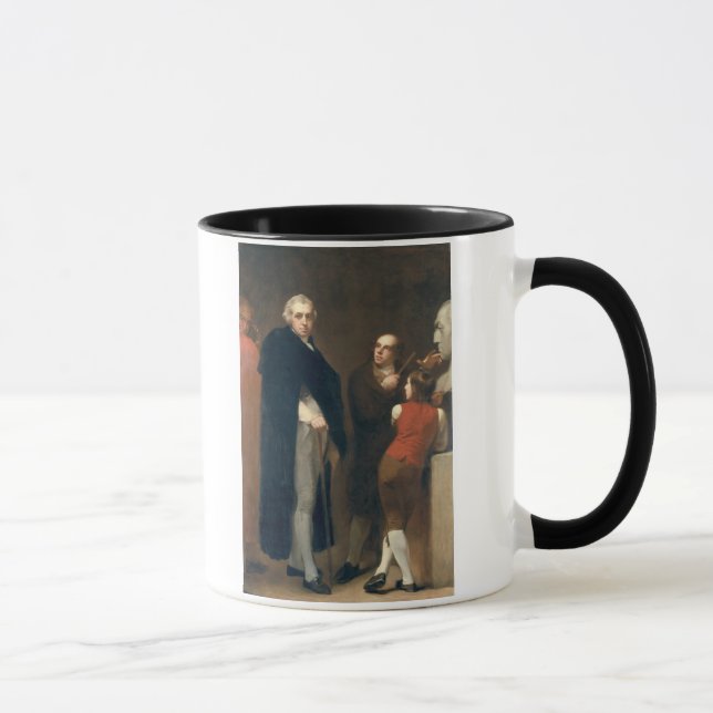 Mug John Flaxman (1755-1826) modelant son buste de (Droite)
