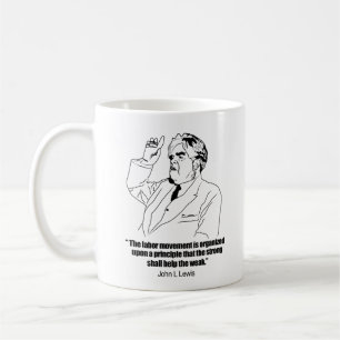 Mug John L Lewis sur Union Fort pour aider les faibles