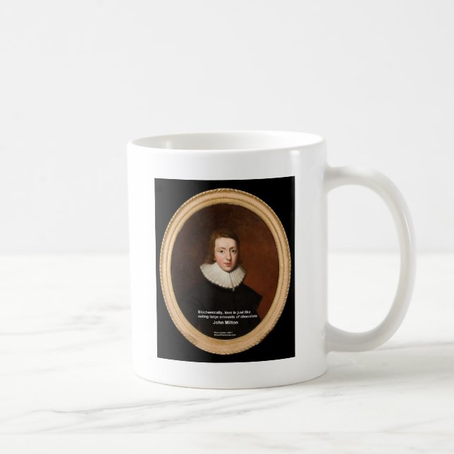 Mug John Milton Amour & Chocolat Citation Cadeaux & Ca (Droite)