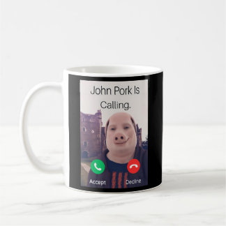 Mug John Pork Appelle Réponse Téléphone
