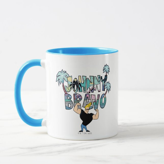 Mug Johnny Bravo Palm Tree Name (Gauche)