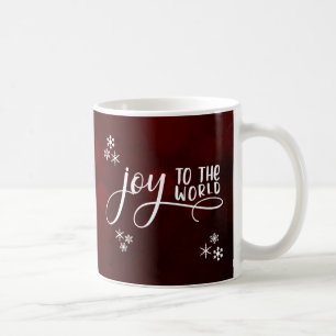 Mug Joie à la typographie mondiale et aux flocons de n