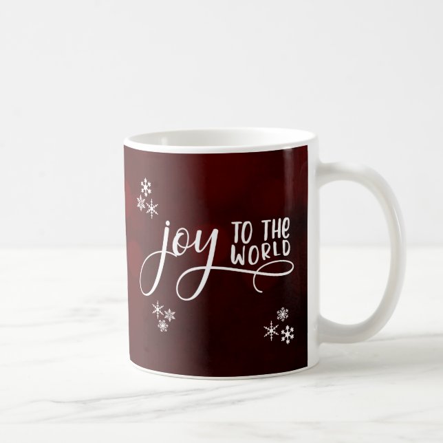 Mug Joie à la typographie mondiale et aux flocons de n (Droite)