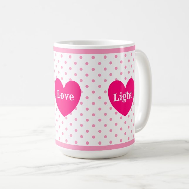 Mug Joie Amour Lumière Cœur (Devant droit)
