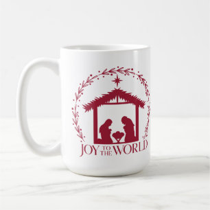 Mug Joie au monde Noël de la Nativité Rouge