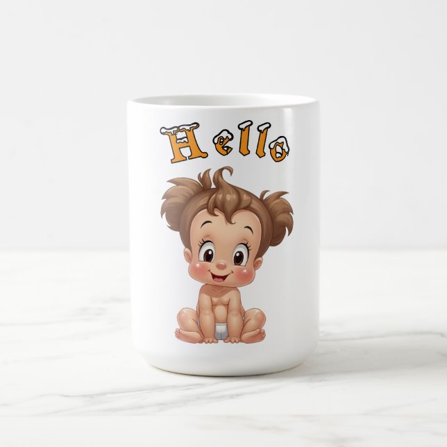Mug joie de bébé heureuse, et bonheur. (Centre)