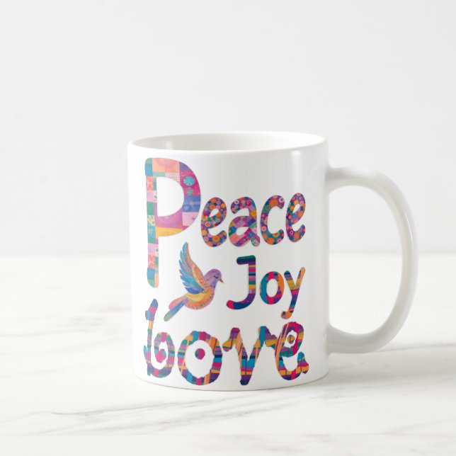 Mug Joie de paix colorée Joie Noël & Hanoukka (Droite)