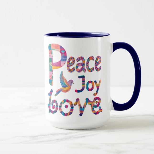 Mug Joie de paix colorée Joie Noël & Hanoukka (Droite)