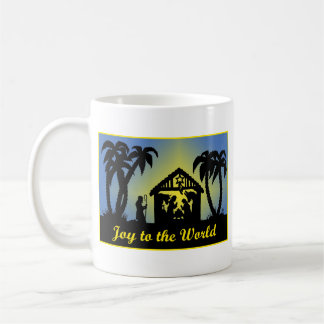 Mug Joie de silhouette de nativité au monde