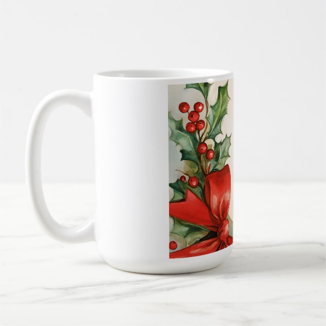 Mug Joie des Fêtes en Aquarelle (Gauche)
