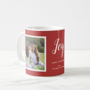 Mug Joie   Deux photos Fêtes de Noël Rouge