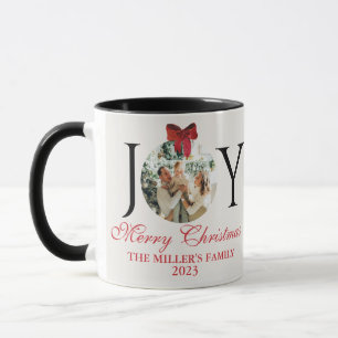 Mug JOIE PERSONNALISÉE MERRY CHRISTMAS PHOTO Café