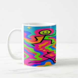 Mug Joie psychédélique - Bâton de danse Figure Arc-en-