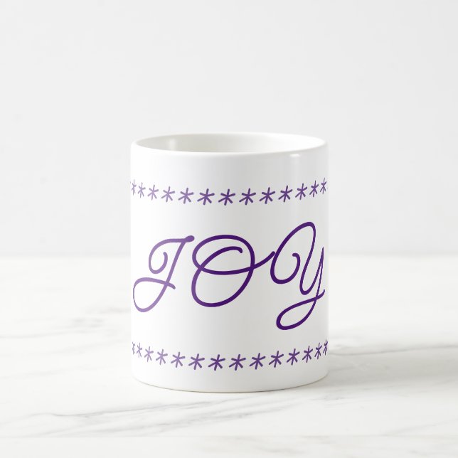 Mug Joie texte et flocons de neige étoiles (Centre)
