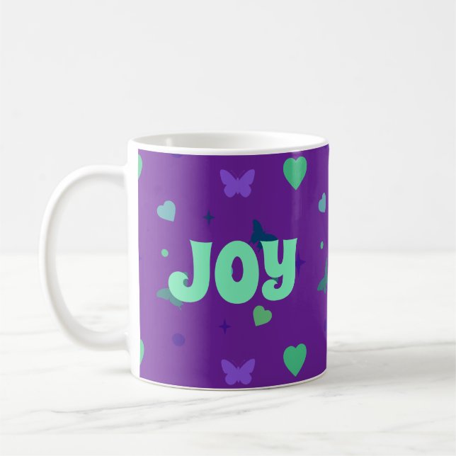 Mug joie verte pourpre (Gauche)