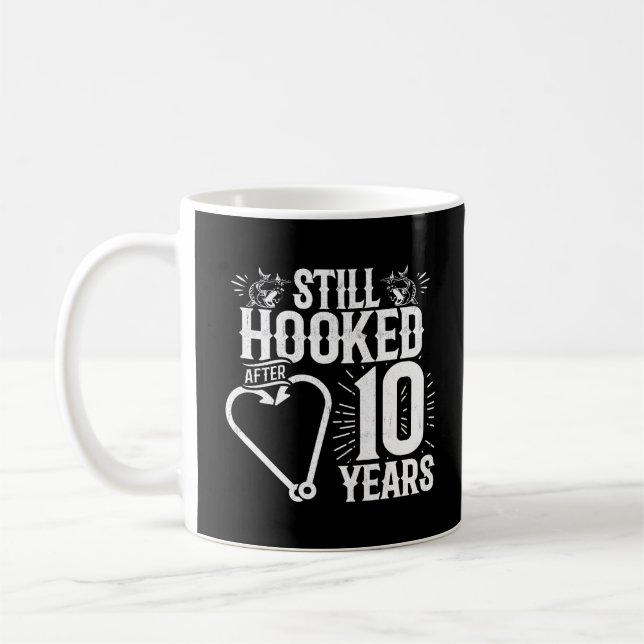 Mug Joli 10e anniversaire de mariage pour couples mari (Gauche)