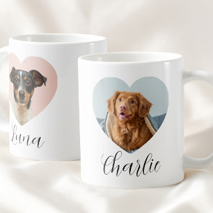 Mug Joli Animal De Compagnie 2 Photo Cœur Noir Écritur
