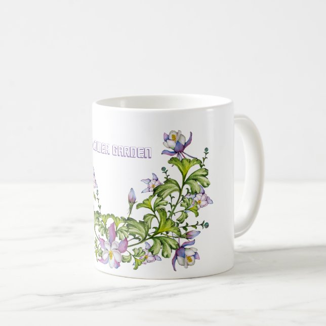 Mug Joli arrangement de fleur de colonne délicate (Devant droit)