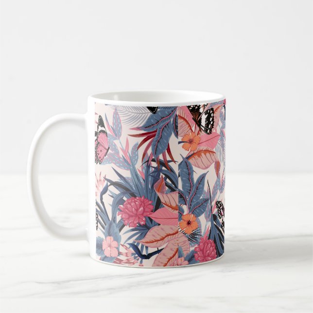 Mug joli art brillant patte tropicale (Gauche)