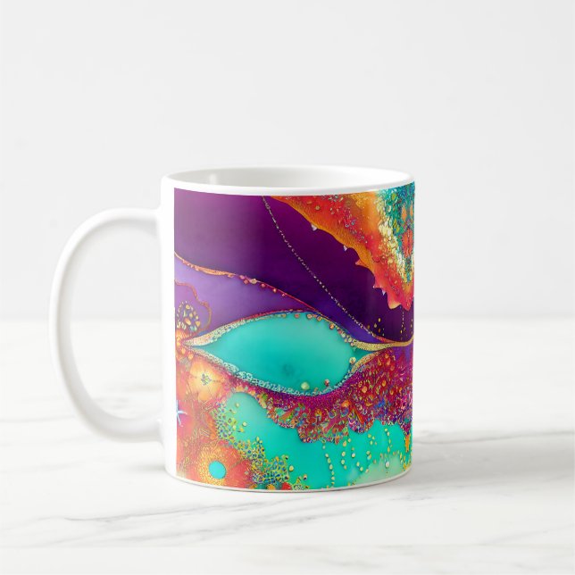 Mug Joli Art De La Plage Abstrait (Gauche)